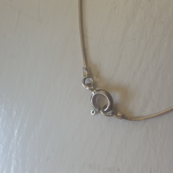 Magnolia Jewellery 925 Silver Necklace with Blue Opal Pendant - Picture 6 of 8